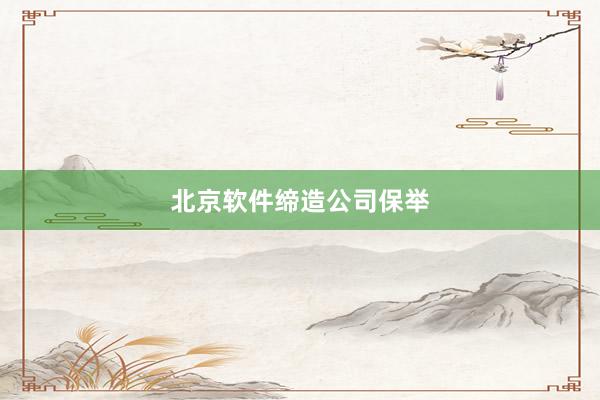 北京软件缔造公司保举